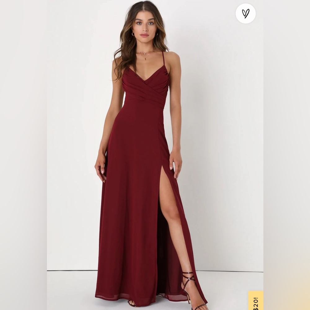 Burgundy maxi dress